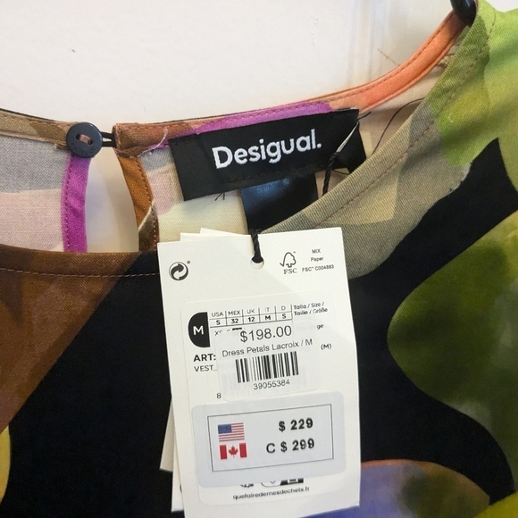 NWT Desigual Petals Lacroix M. Christian Lacroix Dress - Picture 5 of 7